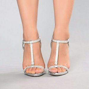 Suzy Suede Heel - Silver